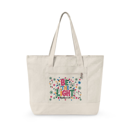 Be The Light Canvas Tote