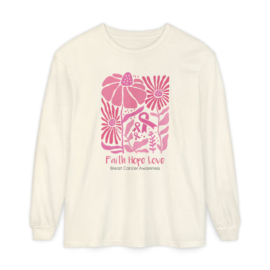 Breast Cancer Faith Hope Love Long Sleeve