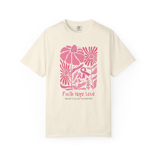 Breast Cancer Faith Hope Love T-shirt