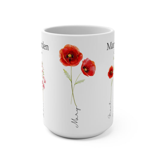 Personalized Flower Garden Mug