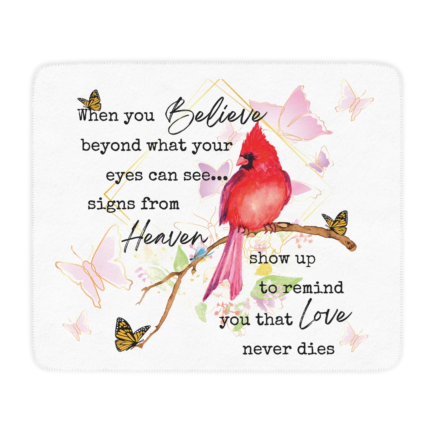 Signs From Heaven Sherpa Blanket