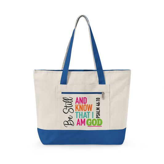 Be Still & Know Canvas Tote