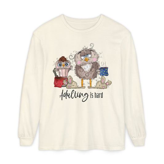 Adulting Owl Long Sleeve