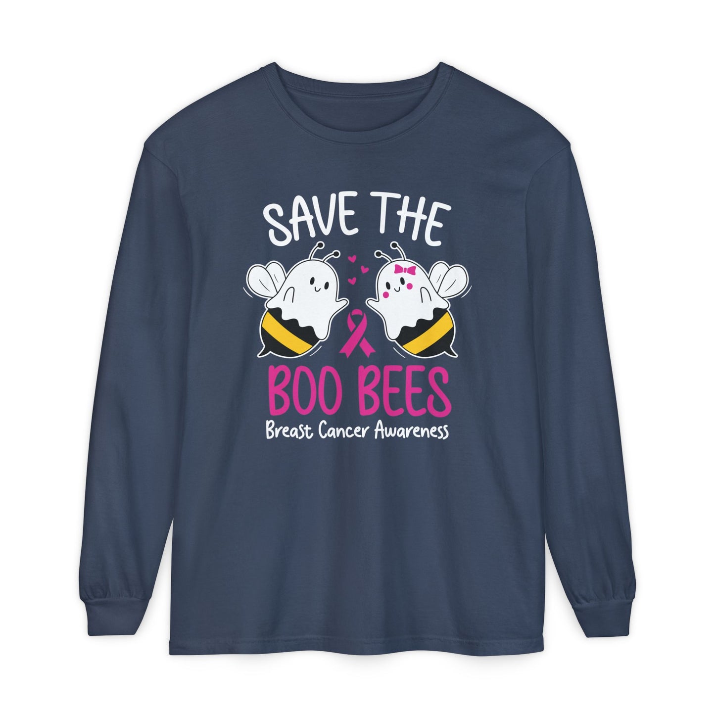 Breast Cancer Boo Bees Long Sleeve