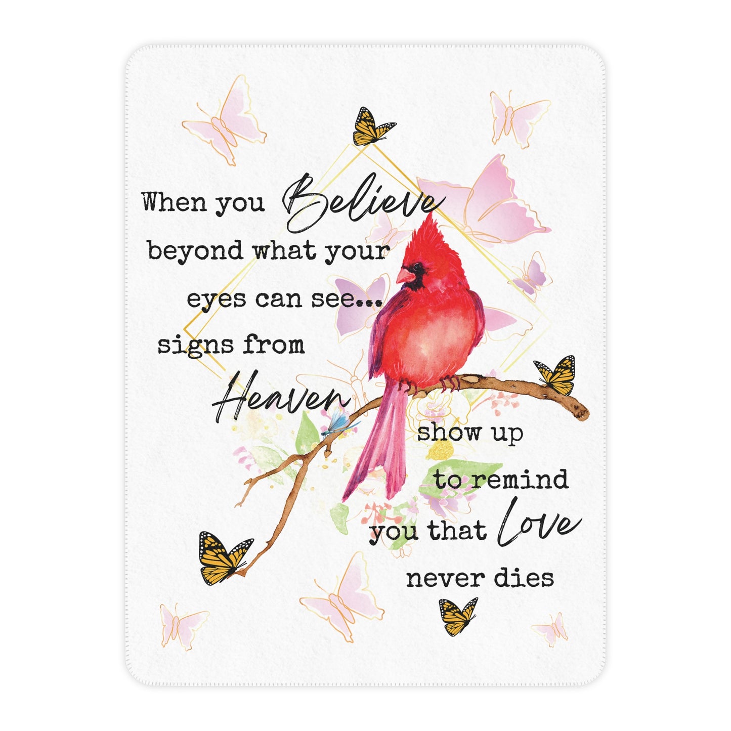 Signs From Heaven Sherpa Blanket