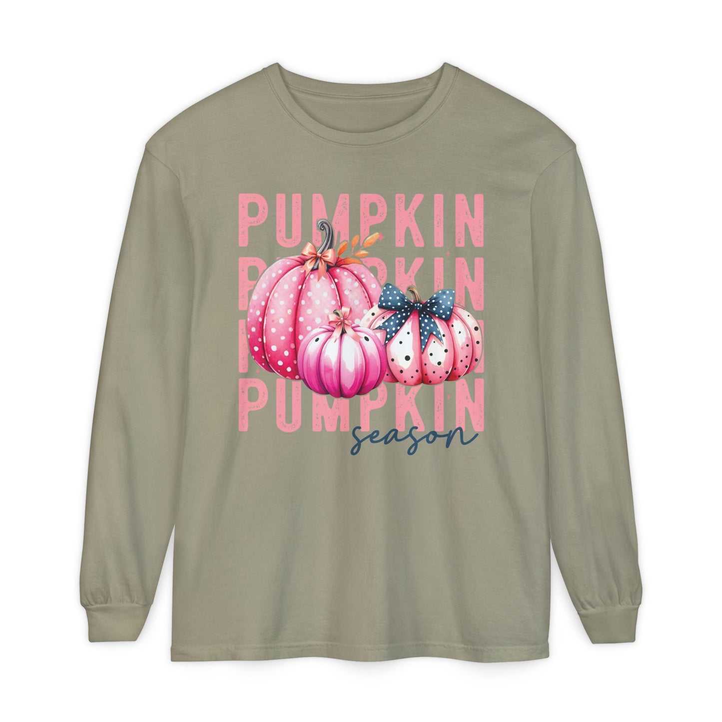 Breast Cancer Pink Pumpkin Long Sleeve