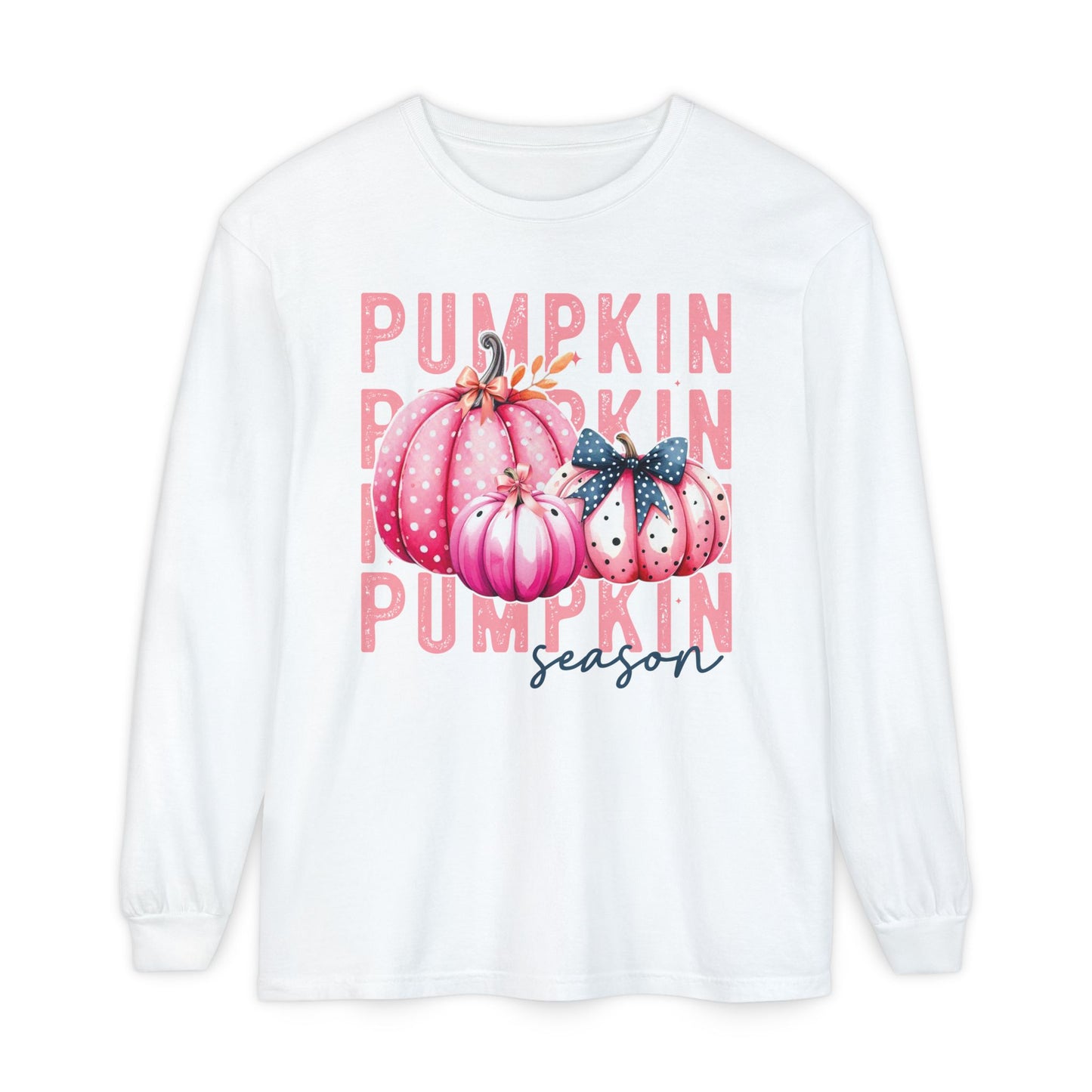 Breast Cancer Pink Pumpkin Long Sleeve