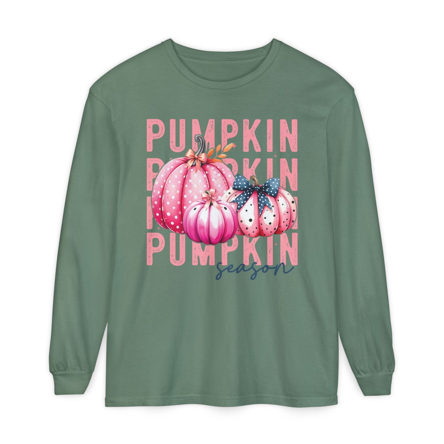 Breast Cancer Pink Pumpkin Long Sleeve
