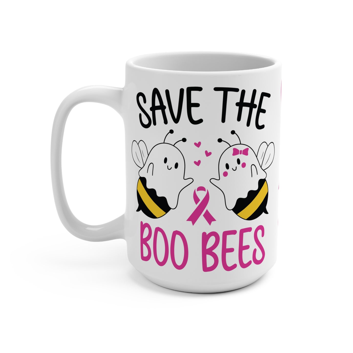 Breast Cancer Boo Bees Mug