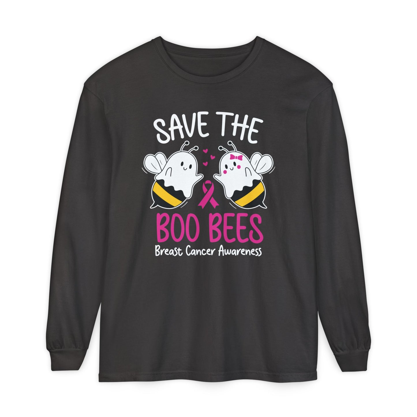 Breast Cancer Boo Bees Long Sleeve