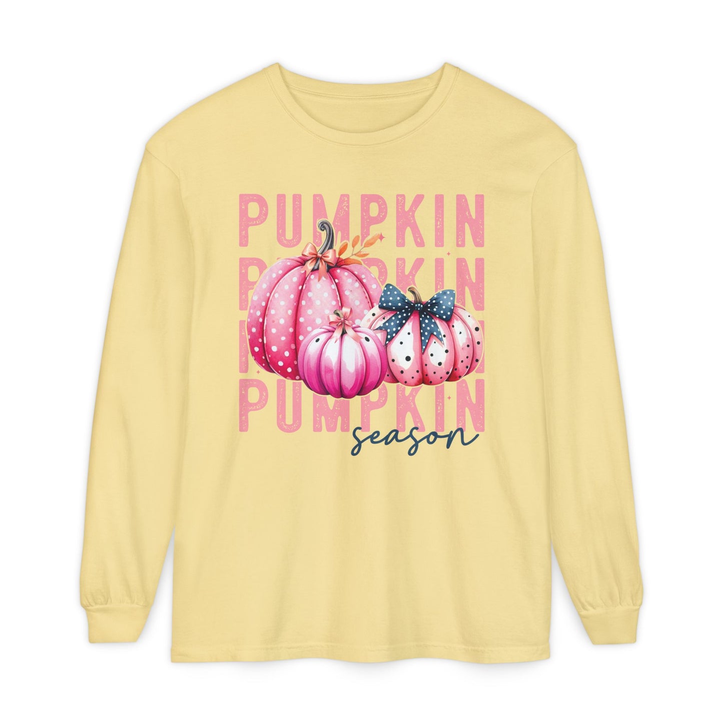 Breast Cancer Pink Pumpkin Long Sleeve