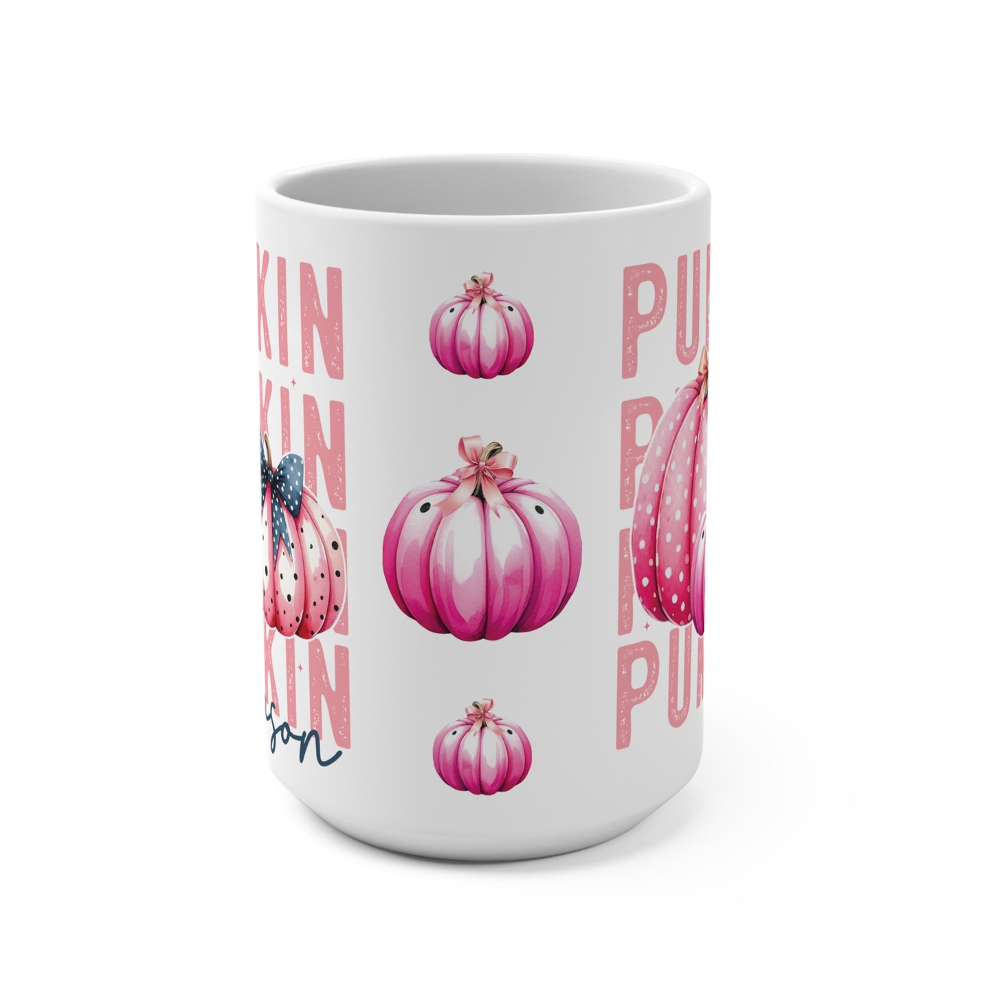 Breast Cancer Pink Pumpkin Mug