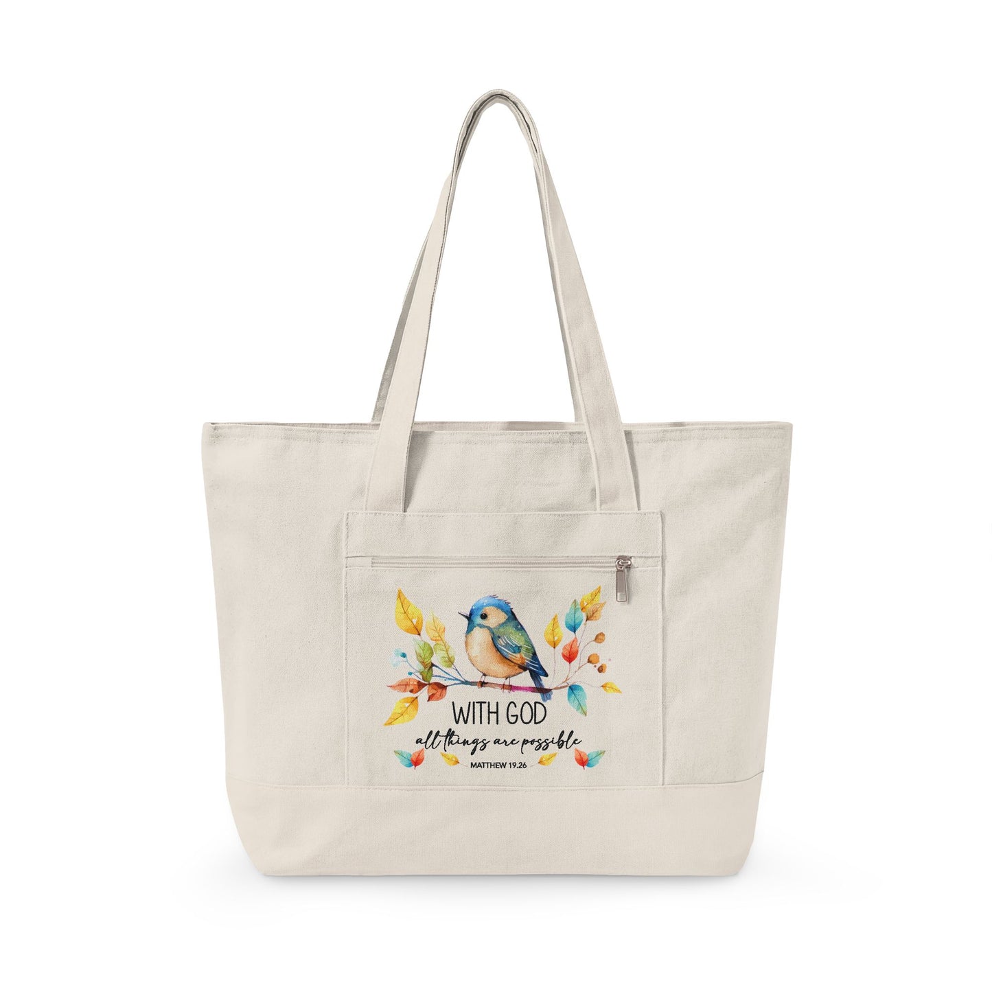 Wings Of Faith Canvas Tote