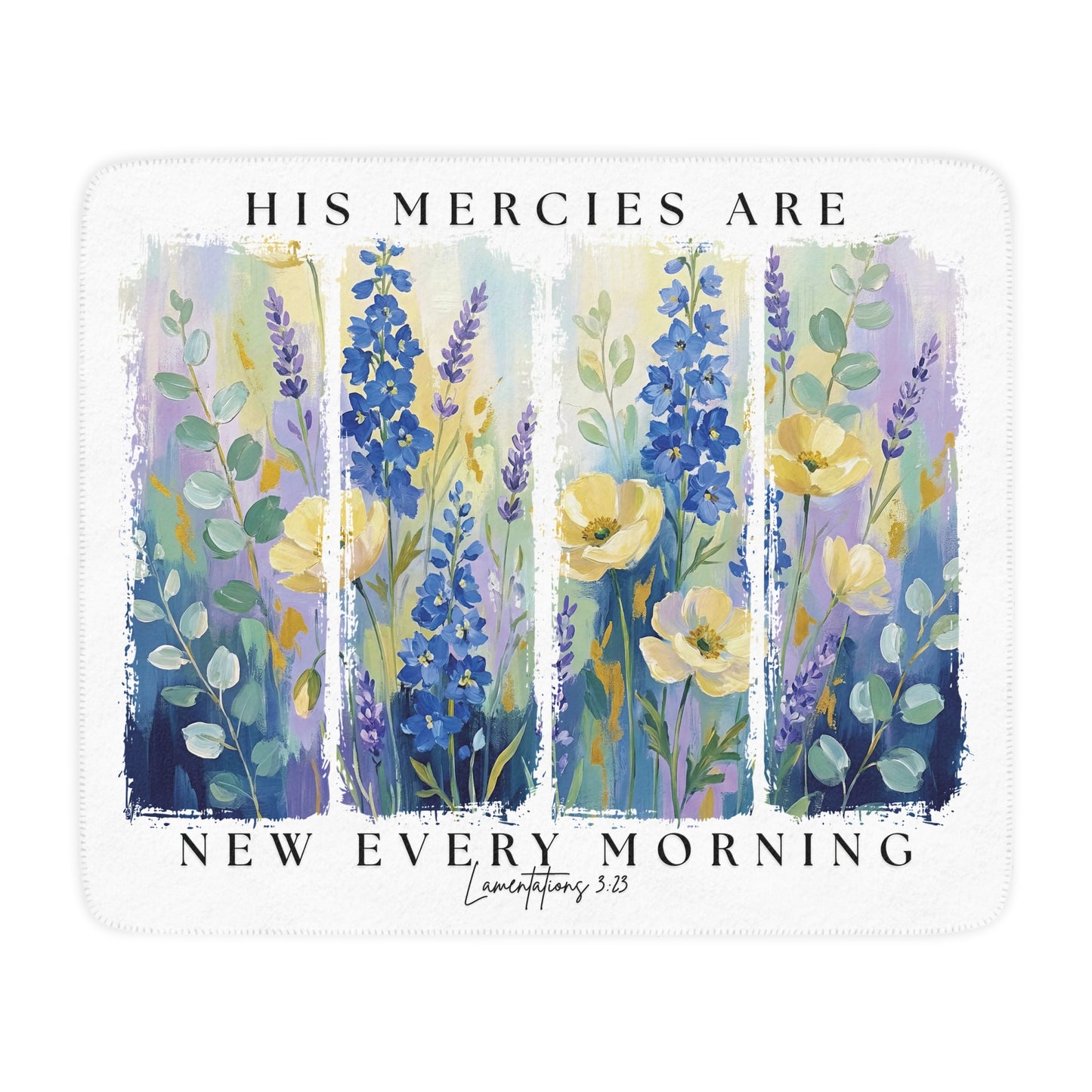 His Mercies Sherpa Blanket