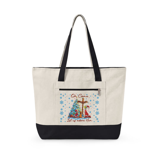 Let Us Adore Him Canvas Tote