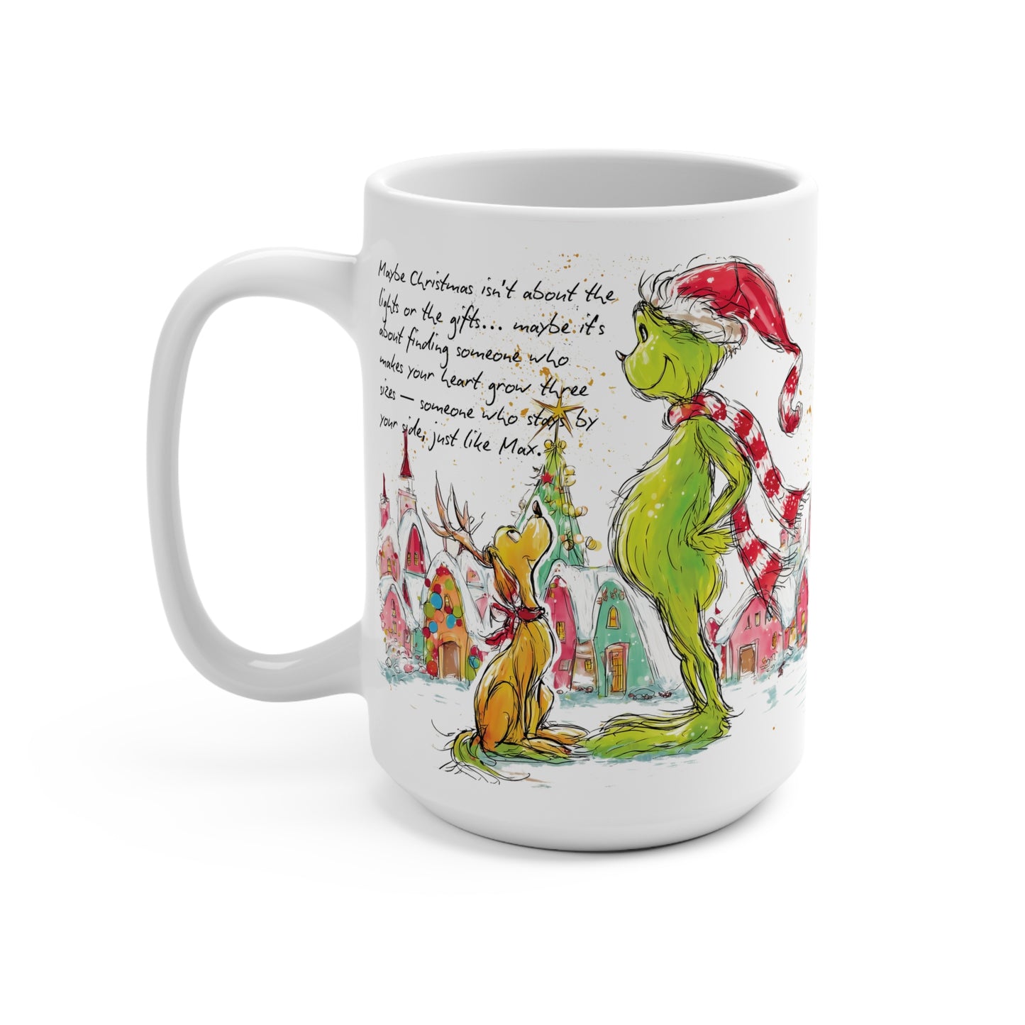 Grinch Heart Mug