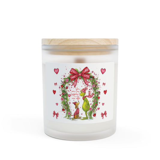 Grinchy Valentine Candle