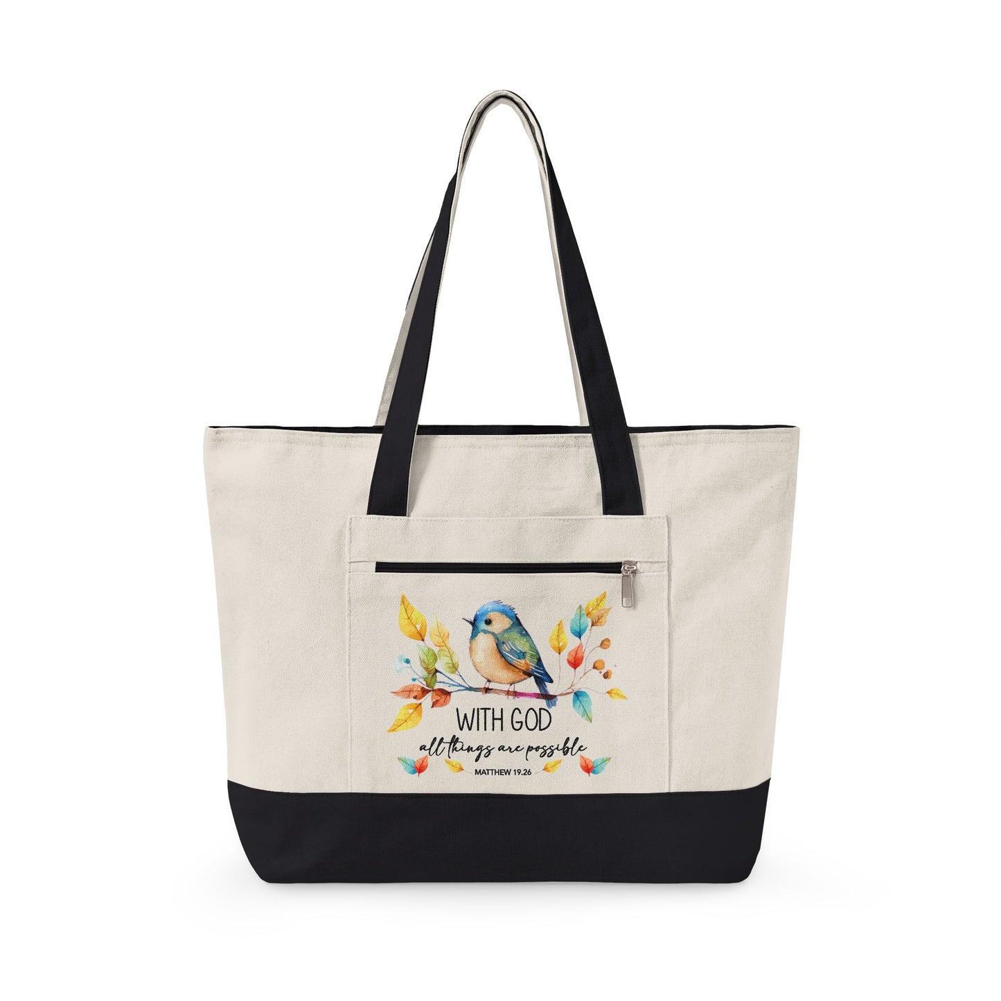 Wings Of Faith Canvas Tote