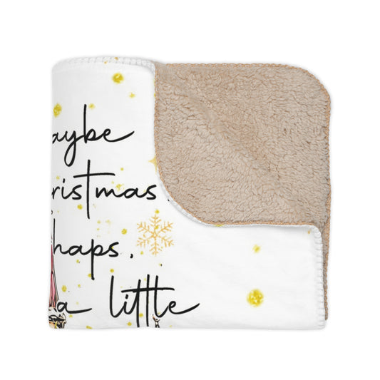 Maybe Christmas Sherpa Blanket