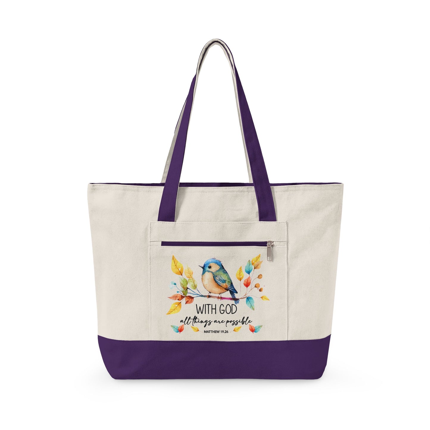 Wings Of Faith Canvas Tote