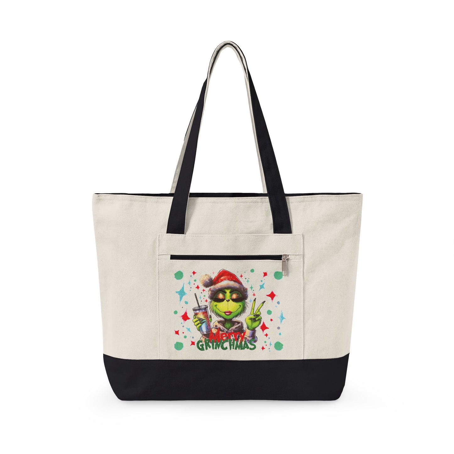 Merry Grinchmas Canvas Tote