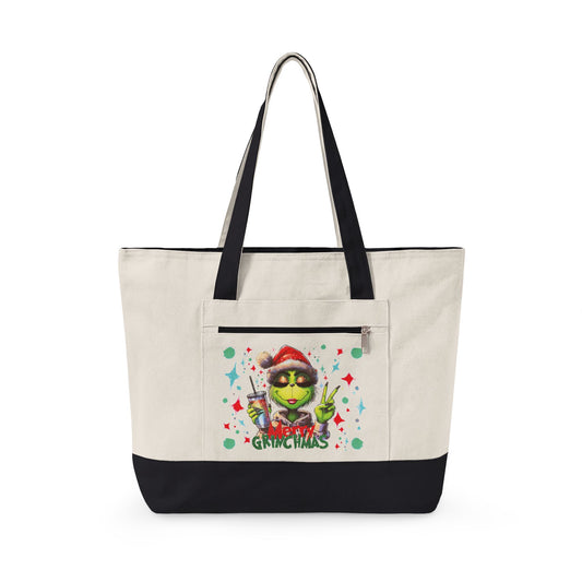 Merry Grinchmas Canvas Tote