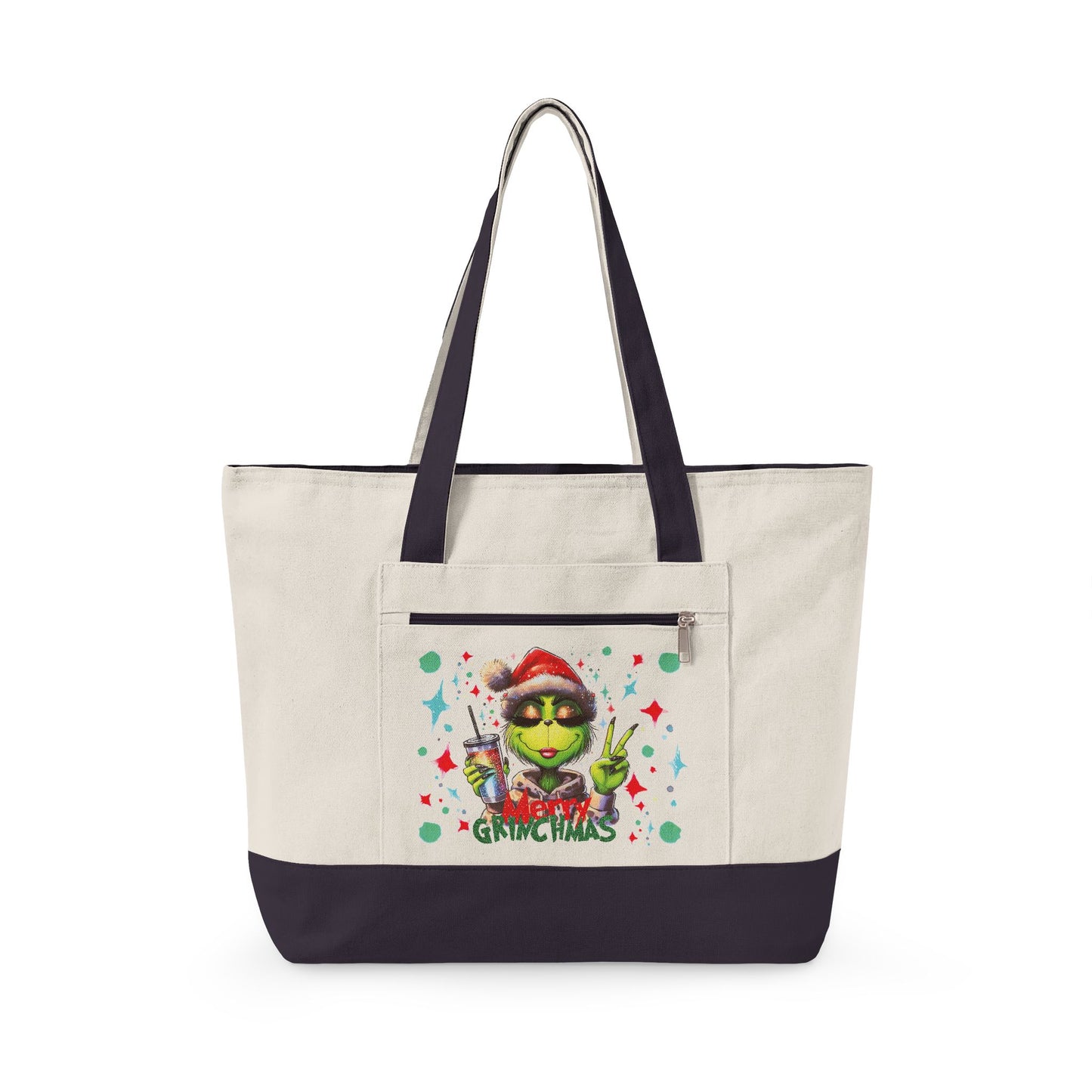 Merry Grinchmas Canvas Tote