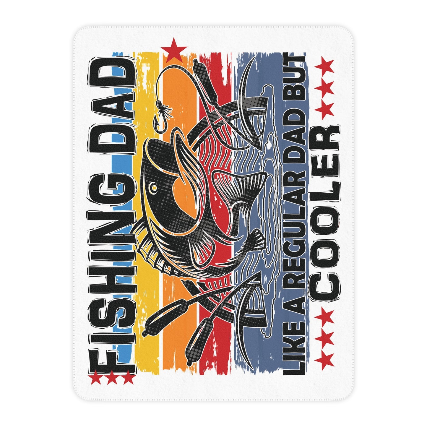 Fishing Dad Sherpa Blanket