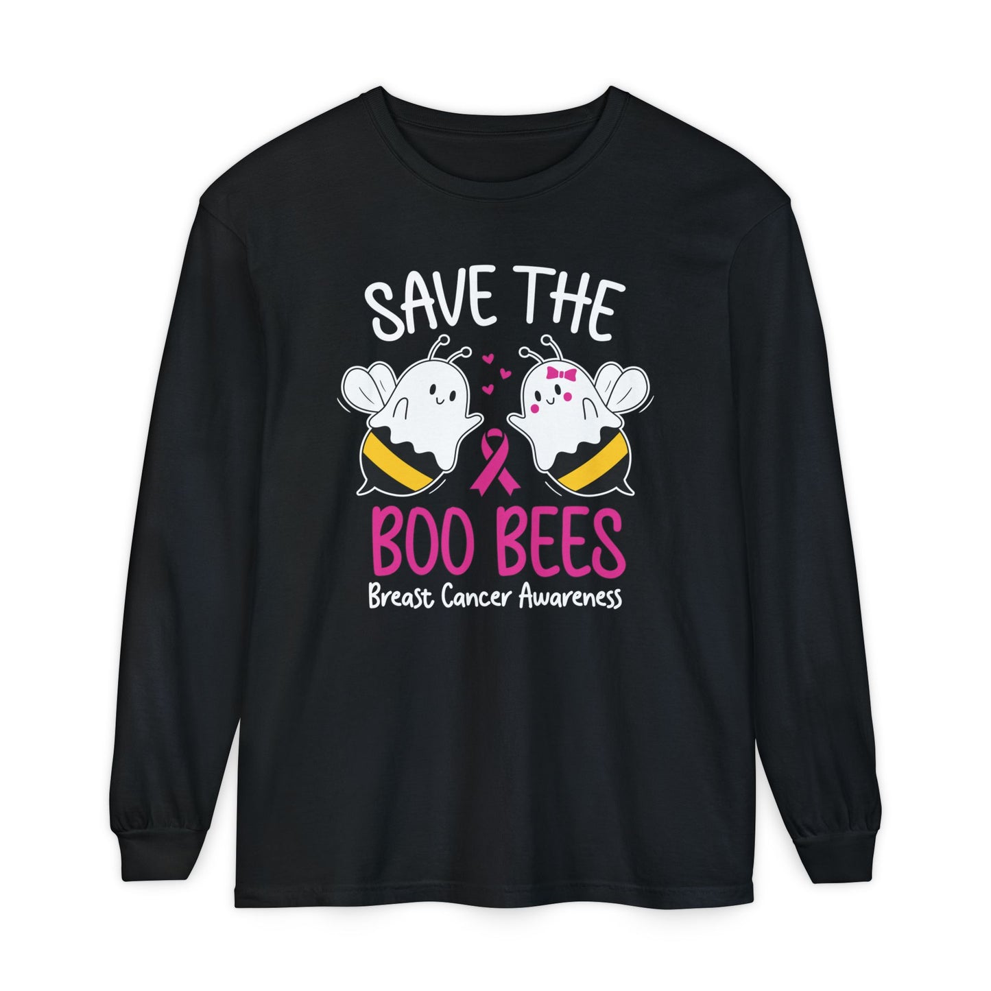 Breast Cancer Boo Bees Long Sleeve