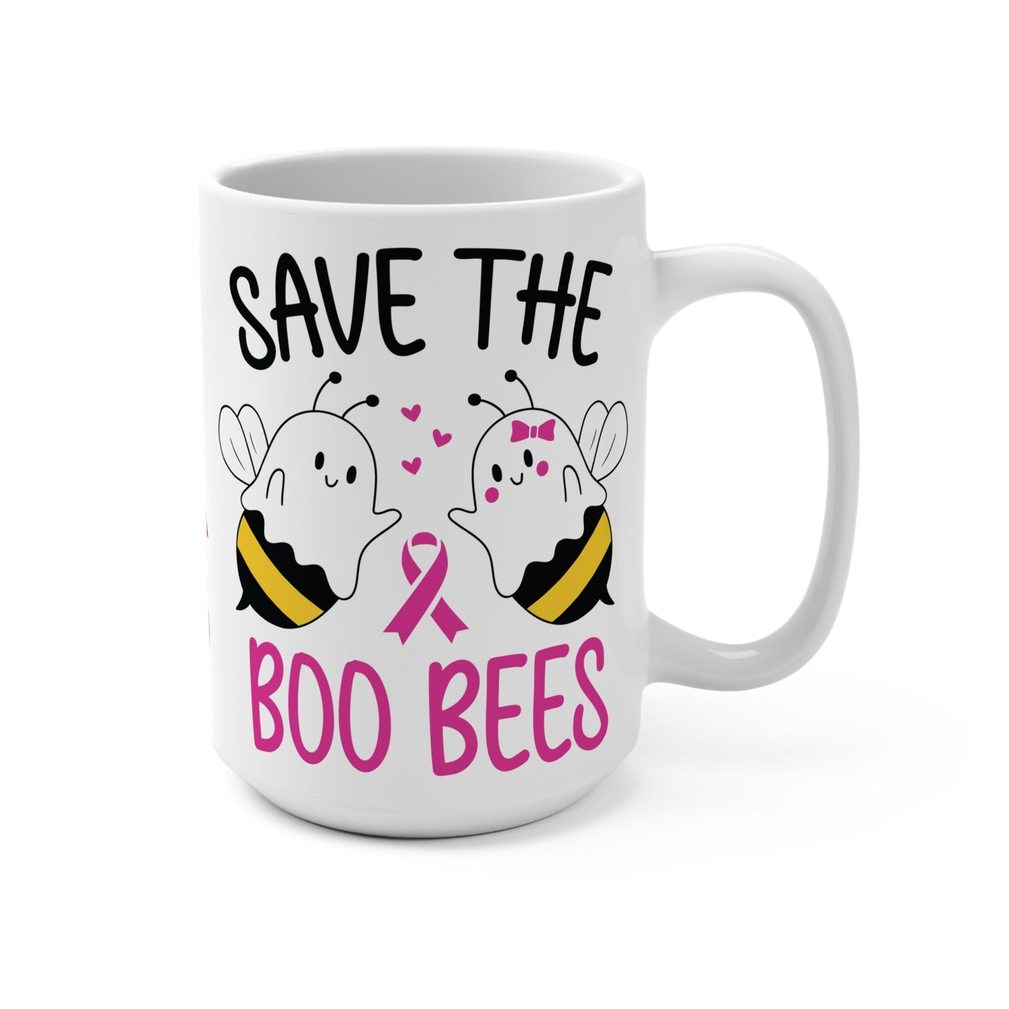 Breast Cancer Boo Bees Mug