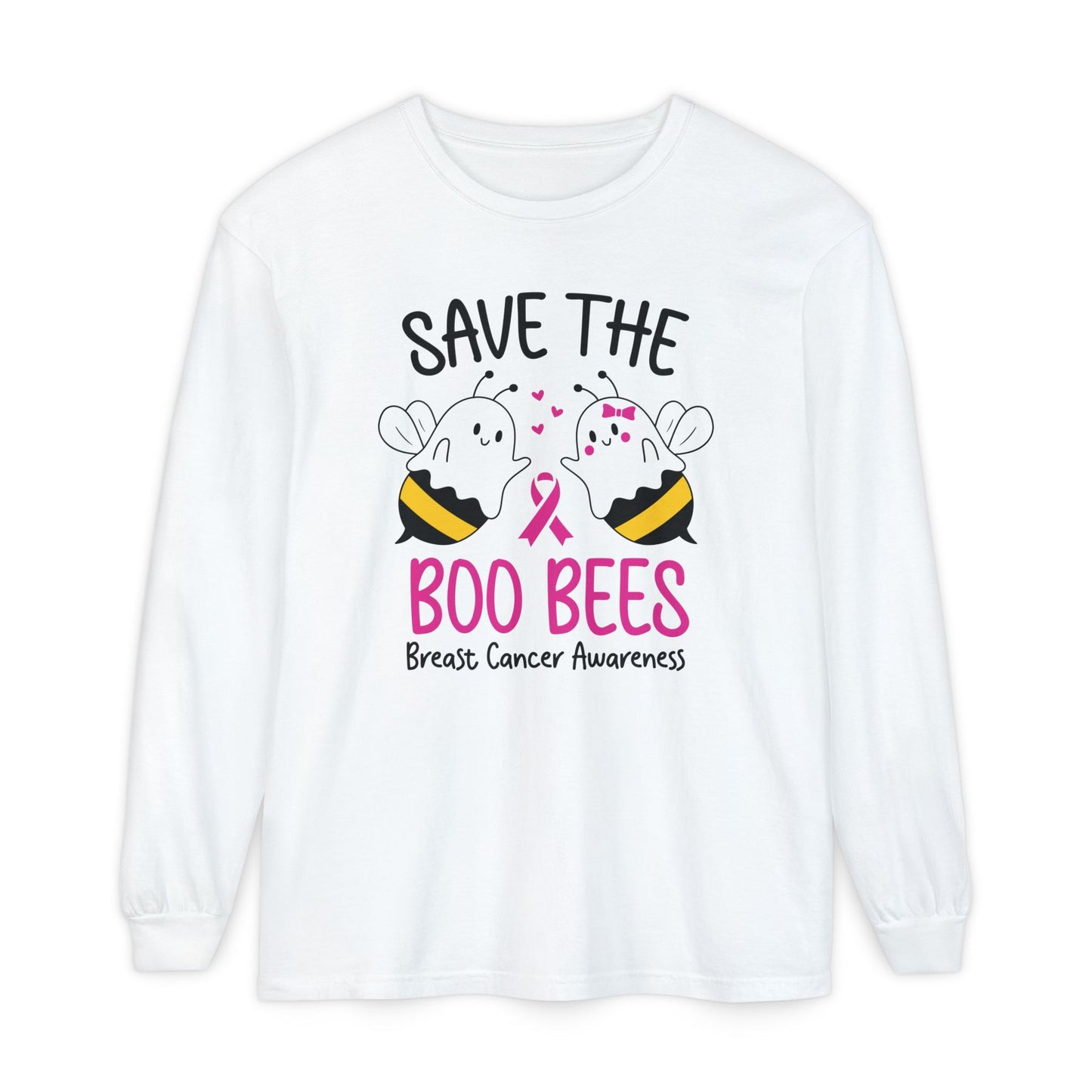 Breast Cancer Boo Bees Long Sleeve