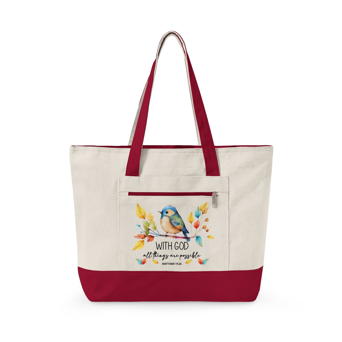 Wings Of Faith Canvas Tote