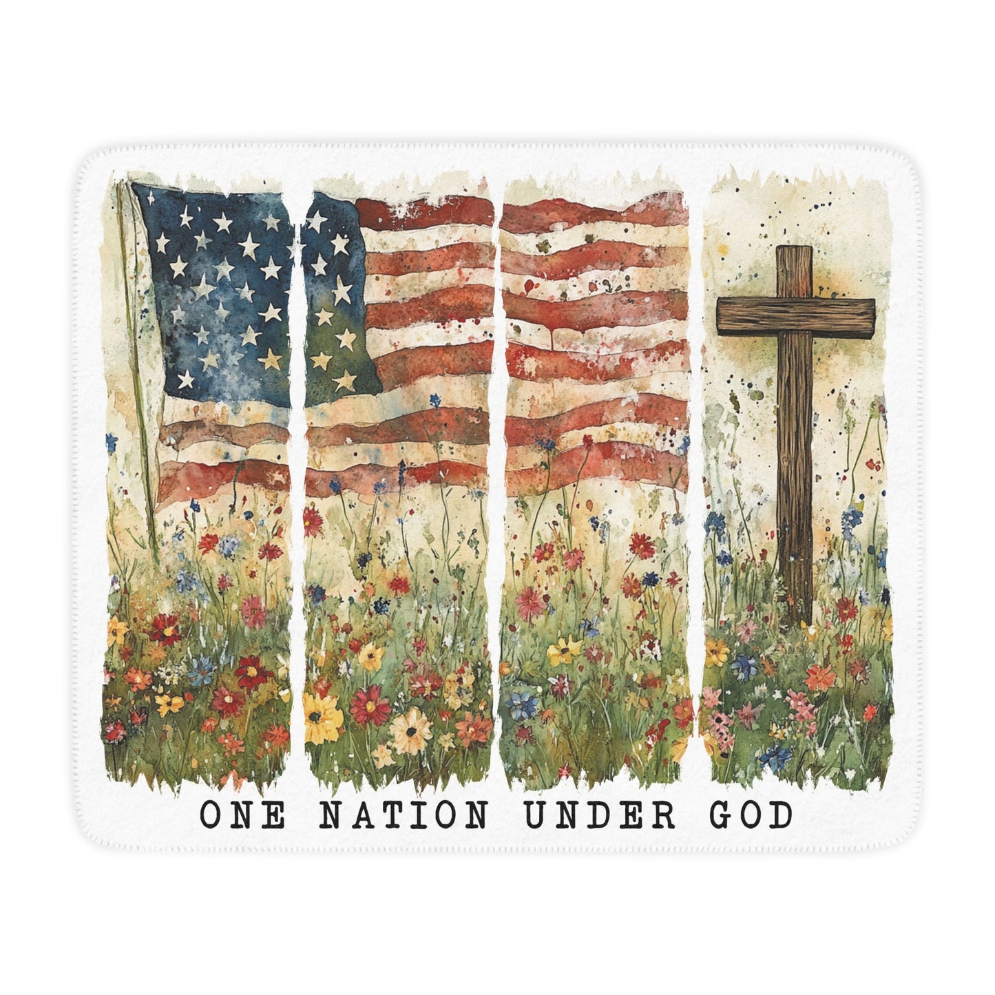One Nation Sherpa Blanket
