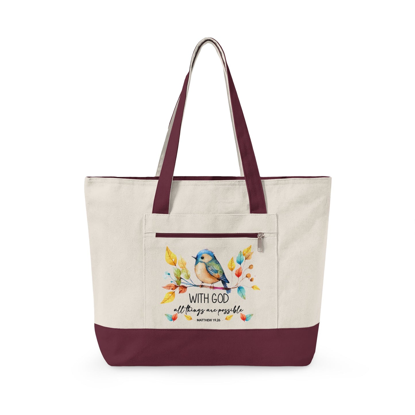 Wings Of Faith Canvas Tote