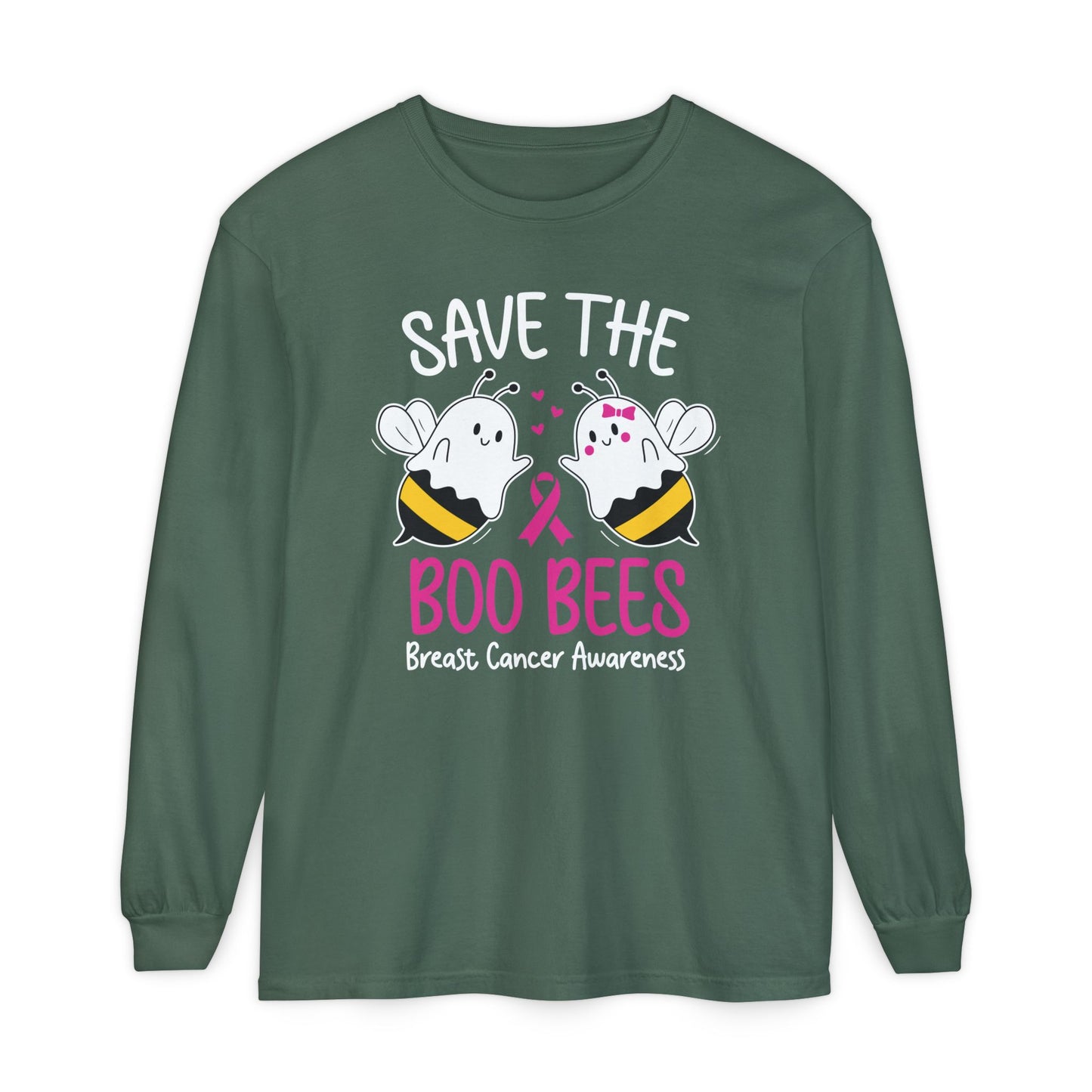 Breast Cancer Boo Bees Long Sleeve