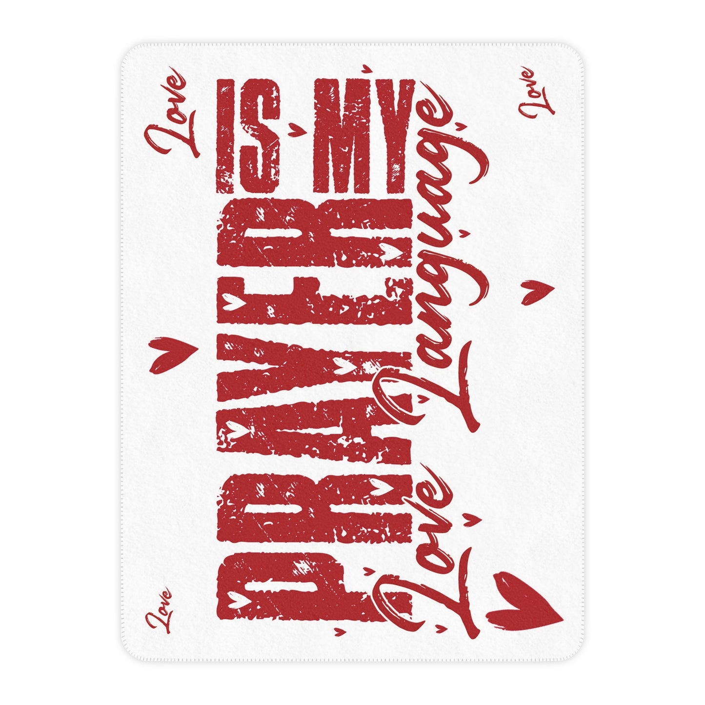 Love Language Sherpa Blanket