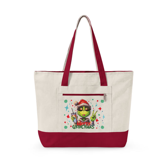 Merry Grinchmas Canvas Tote