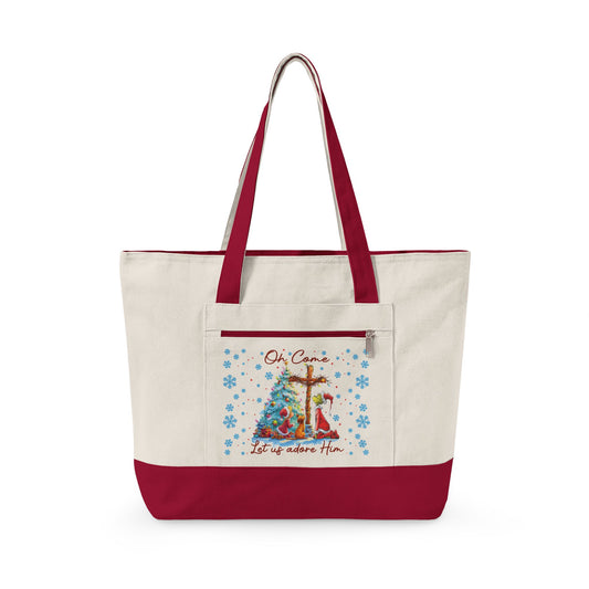 Let Us Adore Him Canvas Tote