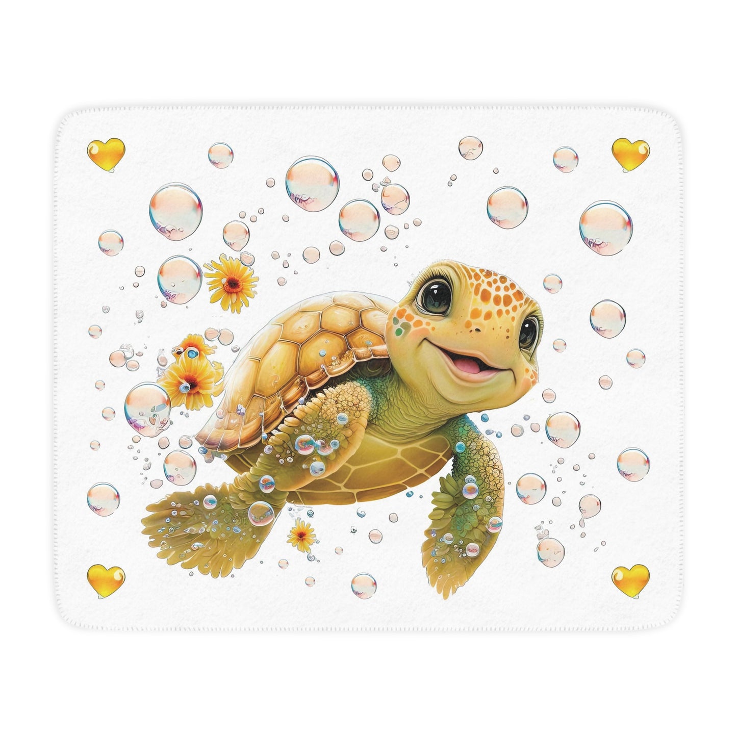 Turtley Happy Sherpa Blanket