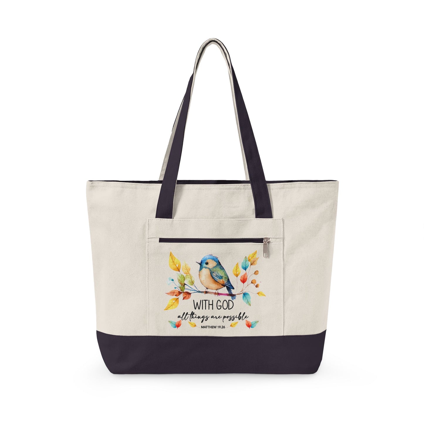Wings Of Faith Canvas Tote