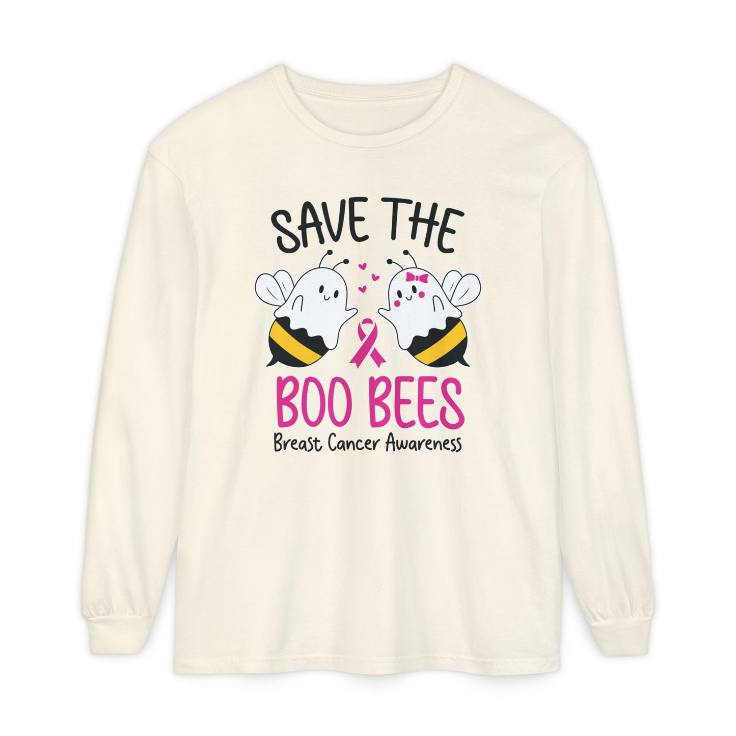 Breast Cancer Boo Bees Long Sleeve