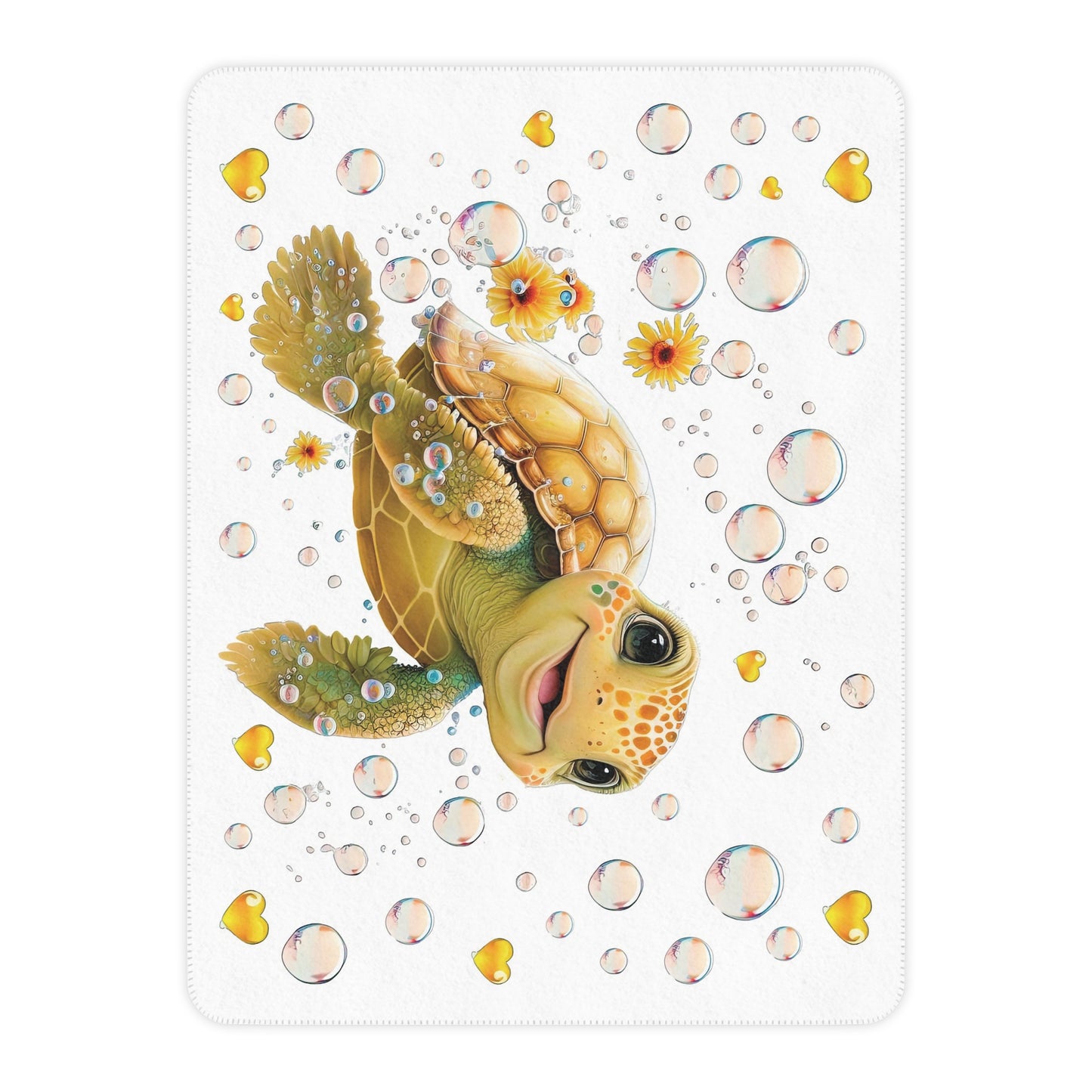 Turtley Happy Sherpa Blanket