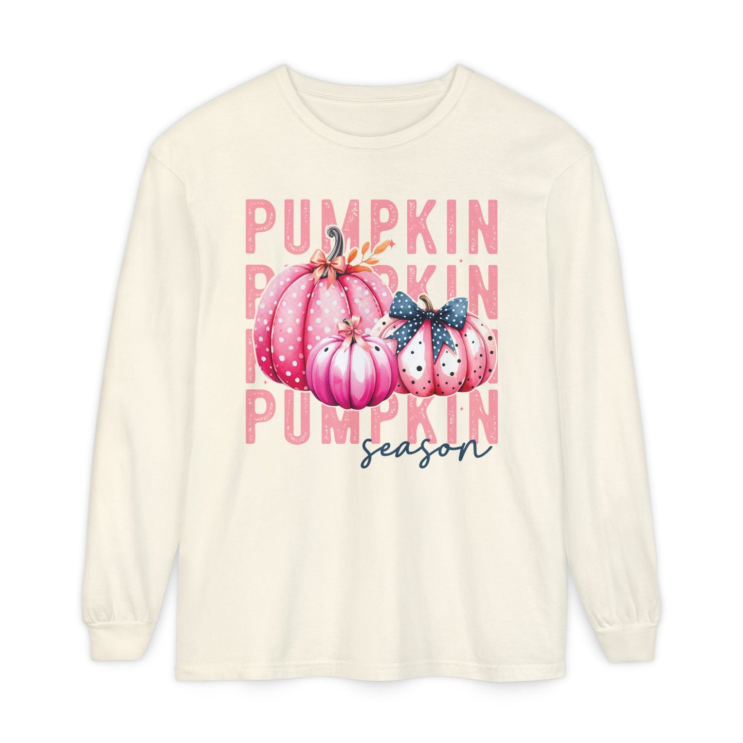 Breast Cancer Pink Pumpkin Long Sleeve