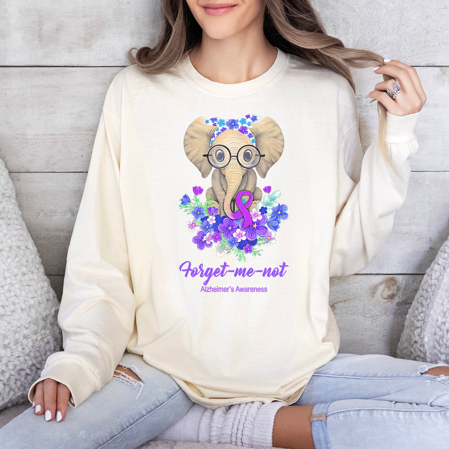 Alzheimer's Awareness Forget-Me-Not Long Sleeve
