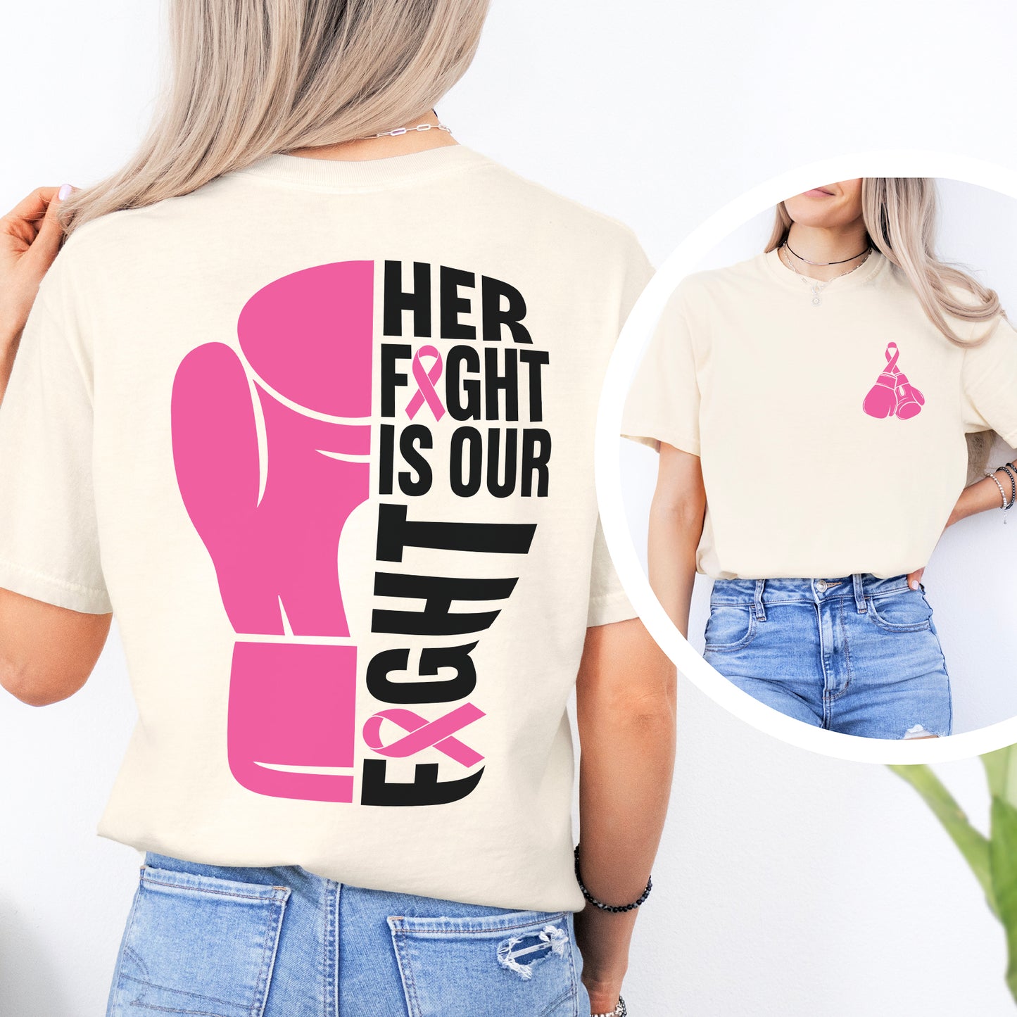Breast Cancer Her Fight T-shirt