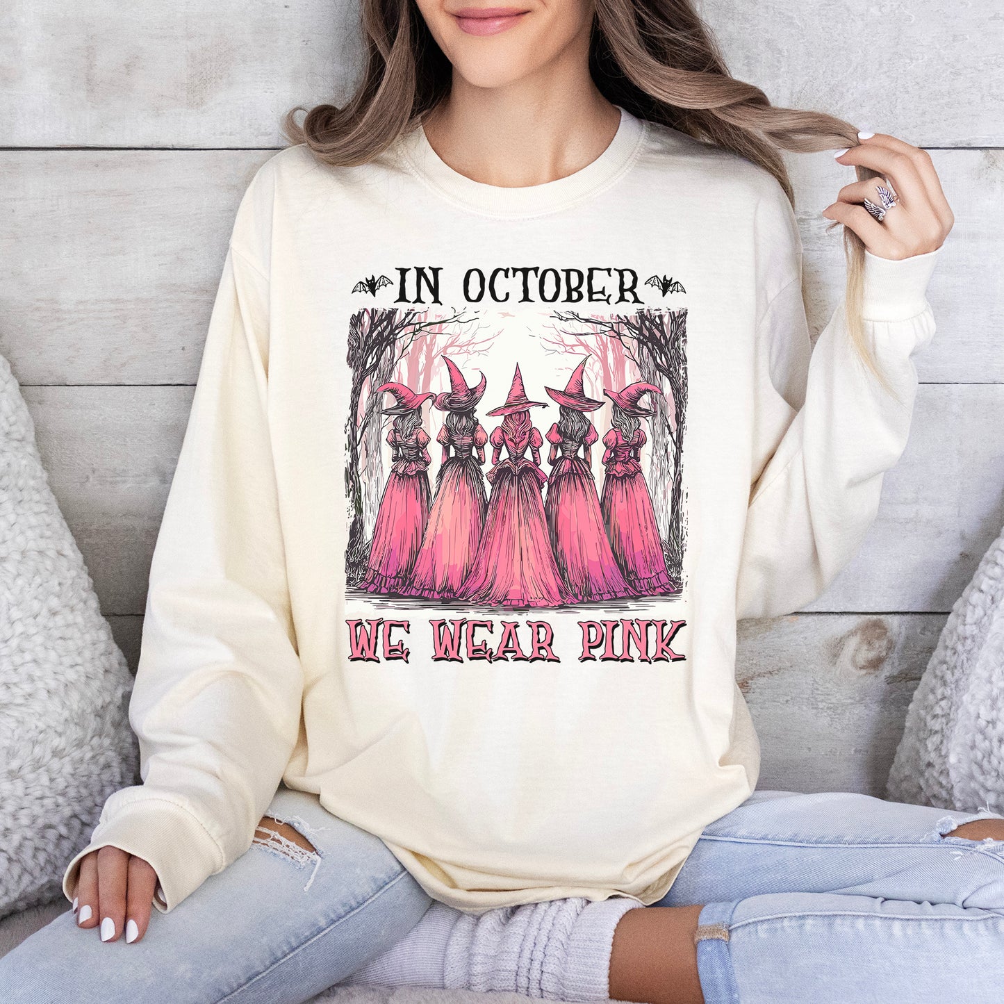 Breast Cancer We Wear Pink Long Sleeve