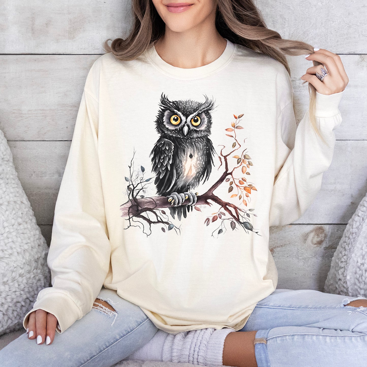 Black Owl Long Sleeve