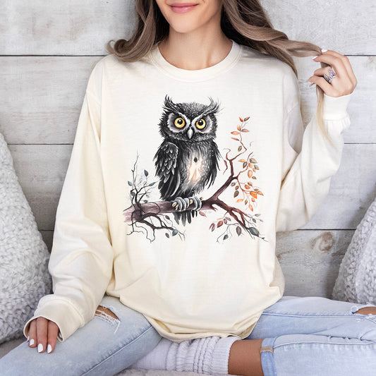 Black Owl Long Sleeve