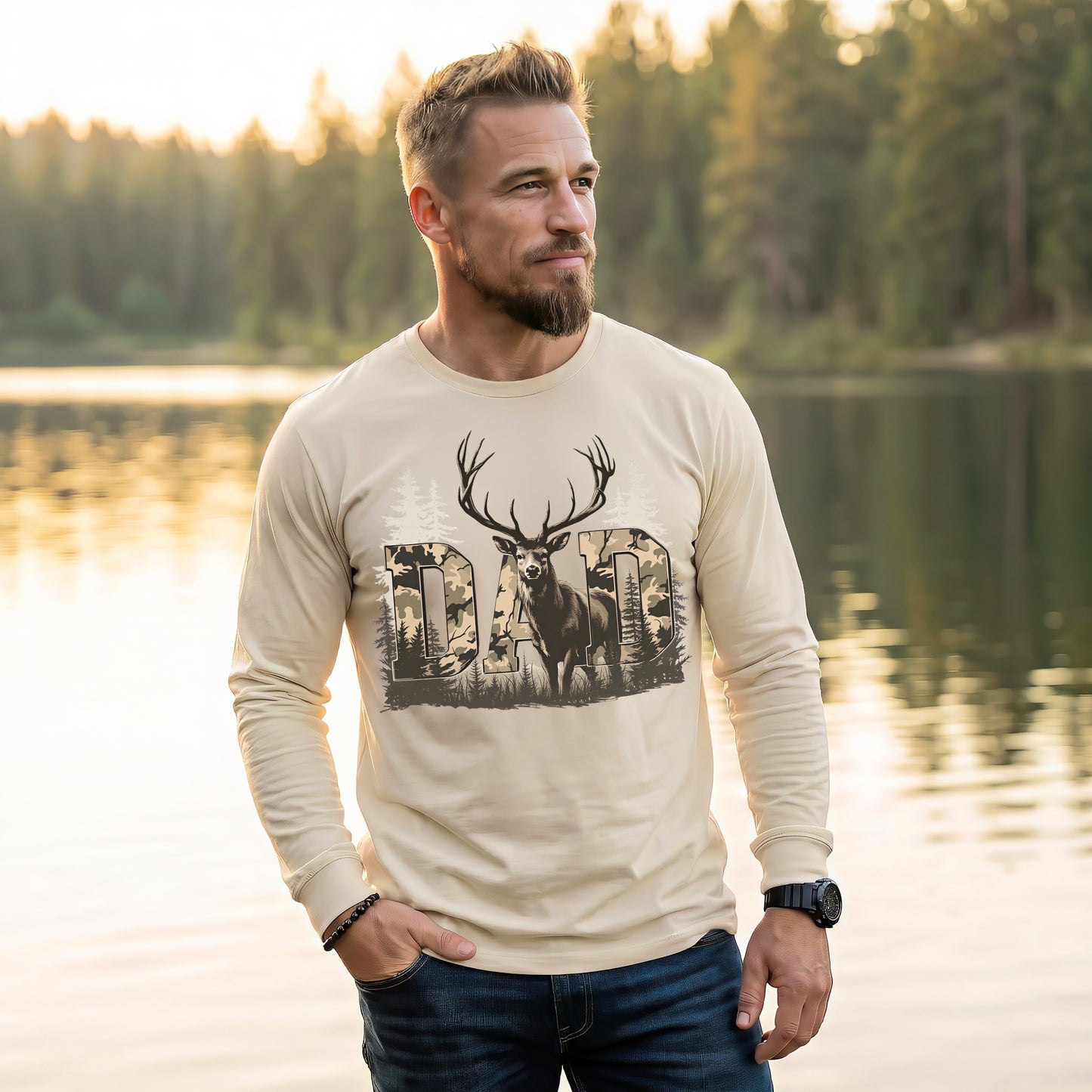 Camo Dad Long Sleeve