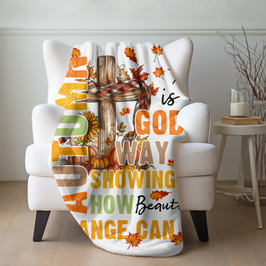 Change Is Beautiful Sherpa Blanket